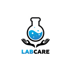 Lab Care Logo Template Design Vector, Emblem, Design Concept, Creative Symbol, Icon