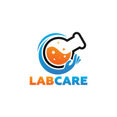 Lab Care Logo Template Design Vector, Emblem, Design Concept, Creative Symbol, Icon