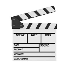 Obraz premium Movie Slate Clapper Board Isolated