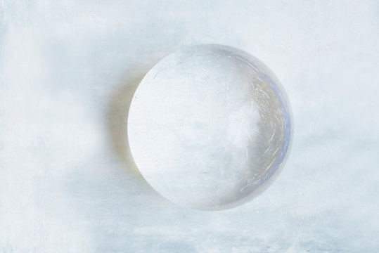 glass ball on stone background