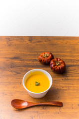 かぼちゃのプリン　home made delicious pumpkin pudding