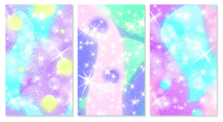 Fairy background. Unicorn pattern.