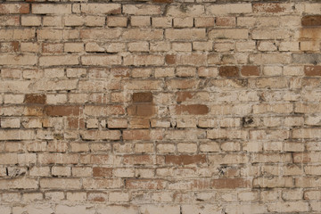 Background of old vintage brick wall. Grunge brick wall texture for your background