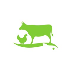Butcher vector icon, Farm animals vector.