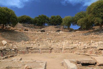 Fototapeta na wymiar Ruins of Teos ancient city. Sigacik, Seferihisar, Izmir, Turkey