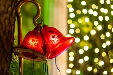 二つの赤いクリスマスの照明 © sigmaphoto