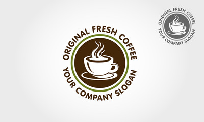Original Fresh Coffee logo template are ideal for showing off your cafe, restaurant, dinner, catering etc. 