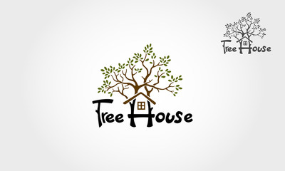 Tree House is an illustrative logo, elegant, nature, modern for Environmental care related business that can be use for multipurpose company.