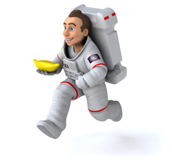 Fun astronaut - 3D Illustration