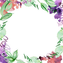 Watercolor hand painted floral background