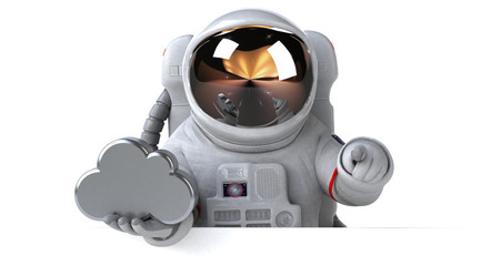 Fun astronaut - 3D Illustration