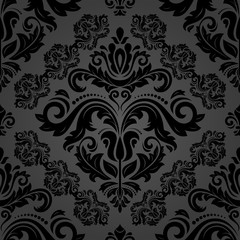 Orient vector classic pattern. Seamless abstract background with vintage black elements. Orient background. Ornament for wallpaper and packaging