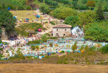 Saturnia (Italy) - The thermal waters and little village of Saturnia in the municipal of Manciano,...