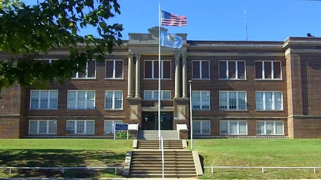 Old Fashioned High School Building