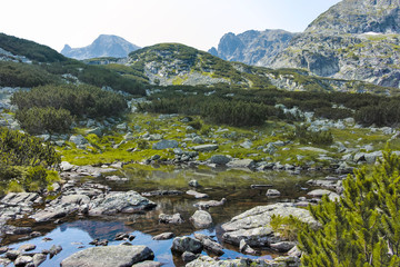 Landscape from trail for Scary Lake, Rila Mountain, Bulgaria