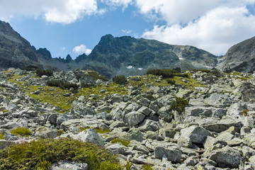 Landscape from trail for Scary Lake, Rila Mountain, Bulgaria