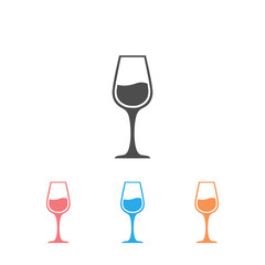 Wine icon set symbol on white background.