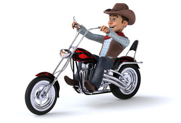 Fototapeta na wymiar Fun Cowboy - 3D Illustration