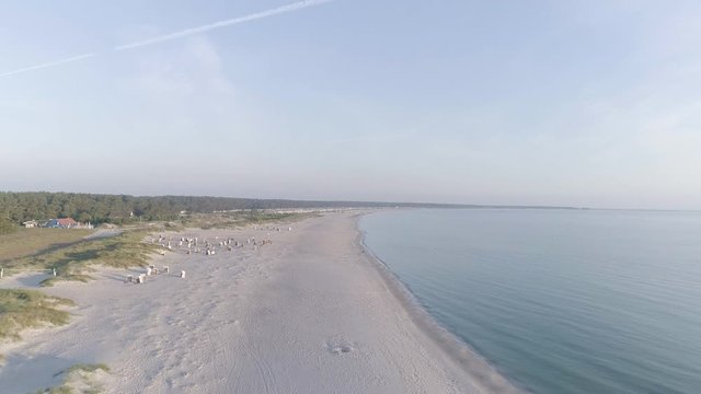 Baltic Seacoast Beach Panorama from Bird's Eye View