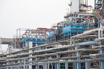 Oil and gas industrial. Oil refinery plant form industry