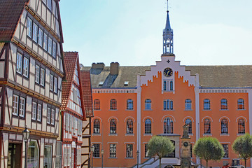 Fototapeta premium Hofgeismar: Rathaus (14./19. Jh., Hessen)