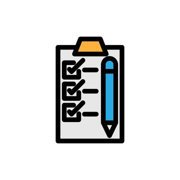 checklist with pencil icon clip art preview
