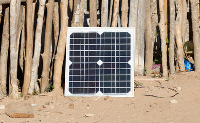 Small solar panel in Madagascar