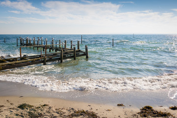 Fototapeta premium Plaża nad Morzem Bałtyckim w miejscowości Vitt na wyspie Rugia