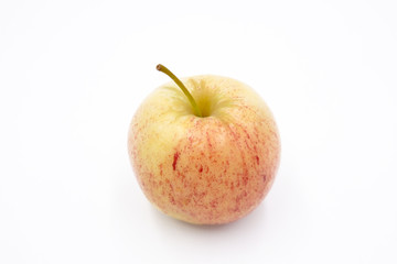 close up red apple isolated on white background