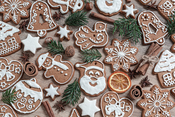 Hintergrund Lebkuchen glasiert