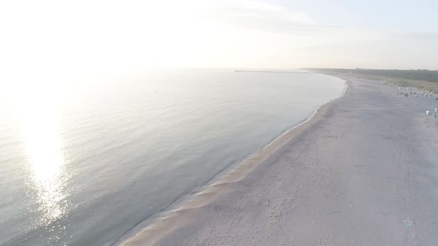 Sunny Coastal Bird's Eye View Panorama