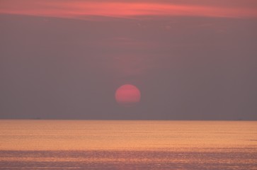 sunset over the sea