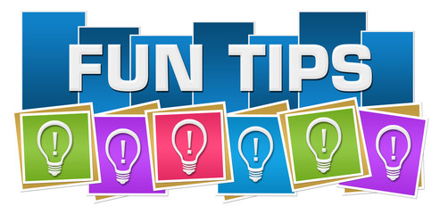 Fun Tips Bulbs Blue Colorful Squares Boxes 