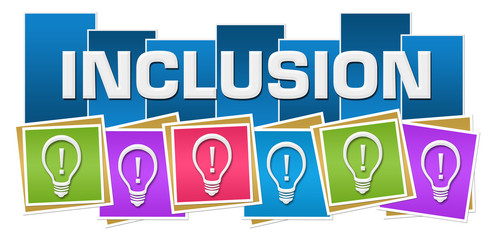 Inclusion Bulbs Blue Colorful Squares Boxes 