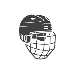 Ice Hockey helmet vector illustration