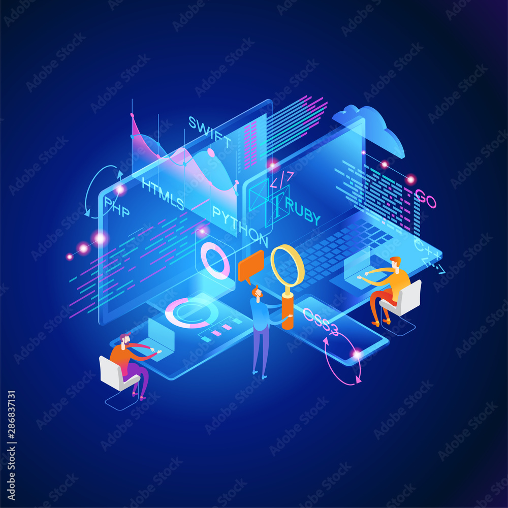 Wall mural programming web banner