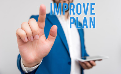Conceptual hand writing showing Improve Productivity. Concept meaning to increase the machine and...