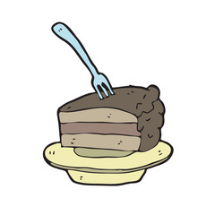 digitally drawn illustration cake design. hand drawing style
