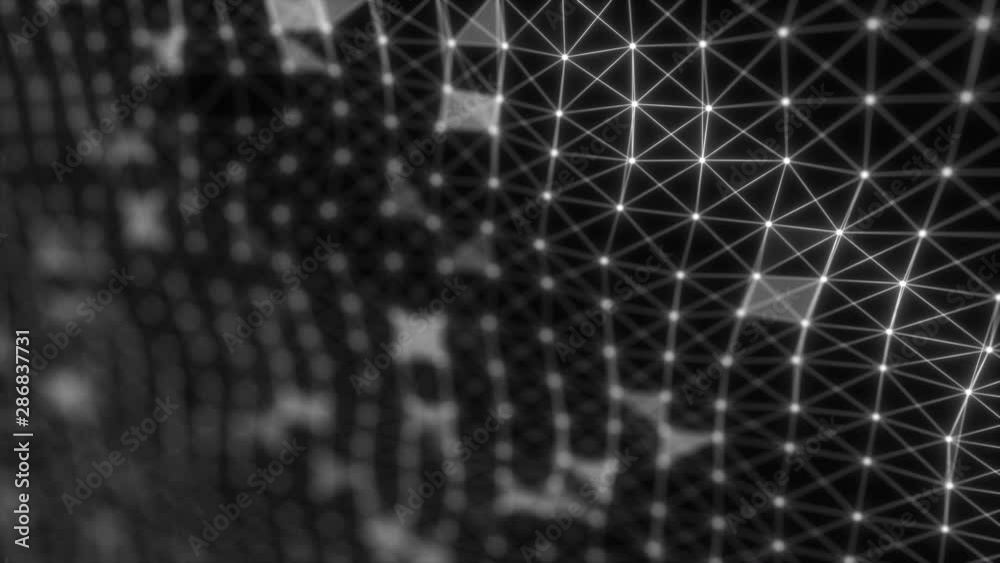 Poster abstract grid. soft moving simulation motion graphics animation.