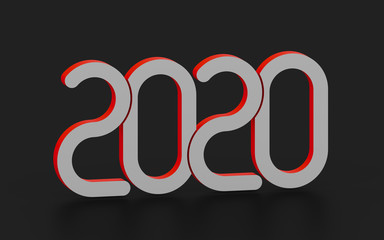 2020 new year with round number intersect each other