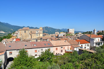 Obraz premium A tourist trip to the medieval town of Bagnoli Irpino in Italy