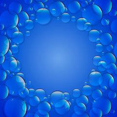 Blue bubble bakground. Vector illustration for poster or banner