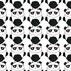 Childish seamless pattern with cute cartoon owls.Trendy scandinavian vector background. Perfect for kids apparel,fabric, textile, nursery decoration,wrapping paper