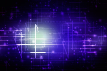 Obraz premium 2d illustration Abstract futuristic electronic circuit technology background