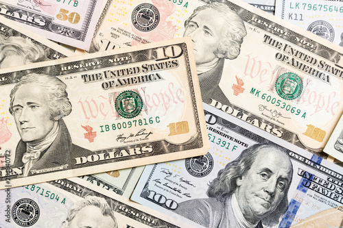 Us Dollar Bills One Hundred Dollar Bills Background Top - 