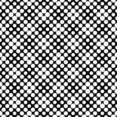 Seamless black and white dot pattern background - abstract monochrome vector design
