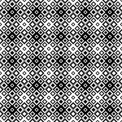 Seamless square pattern background design - monochrome vector illustration from diagonal squares