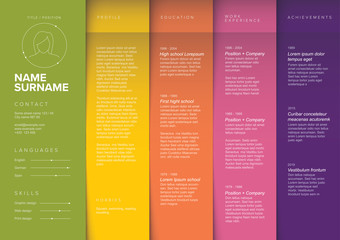 Minimalist female resume cv template