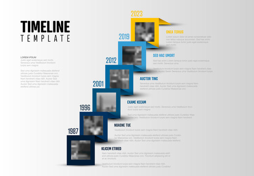 Timeline template with photos