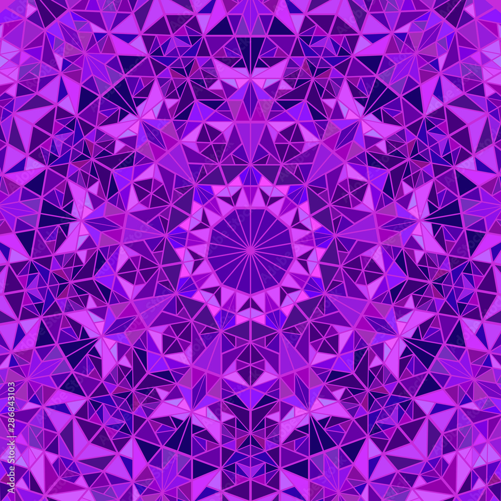 Poster polygonal abstract geometrical triangle pattern background - circular hypnotic colorful vector desig